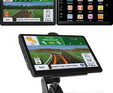Touch Screen HD Car GPS Navigator with Sunshade Europe Map Truck Car
