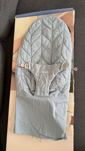 BabyBjorn - Bouncer BLISS Woven - Blu + spare cover + toy