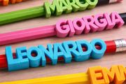 Customisable Child's name tag for pencils
