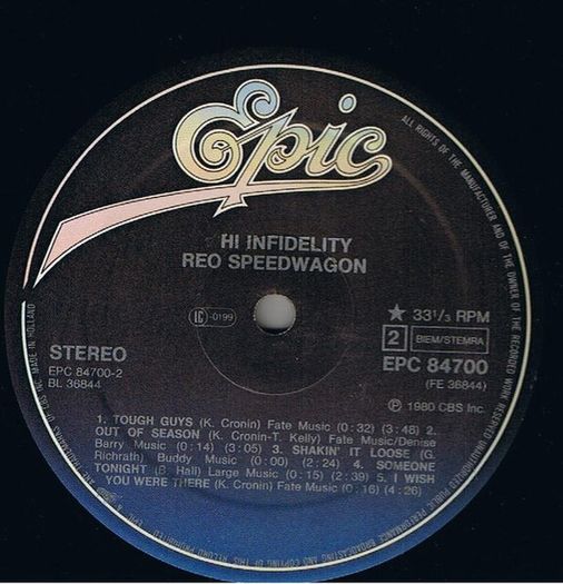 REO Speedwagon  Hi Infidelity