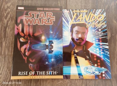 Marvel Star Wars Epic Collection Rise of the Sith Vol 2 and Lando: Double or nothing TPB comic books