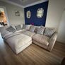 Corner sofa and foot poof Image 5