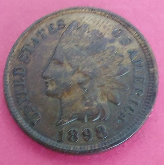 1898 American Indian head One Cent coin