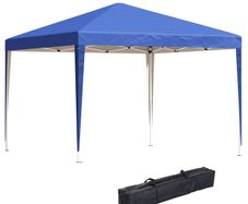 3 x 3M Garden Pop Up Gazebo Height Adjustable Marquee Party Tent Wedding Canopy with Carrying Bag, Blue