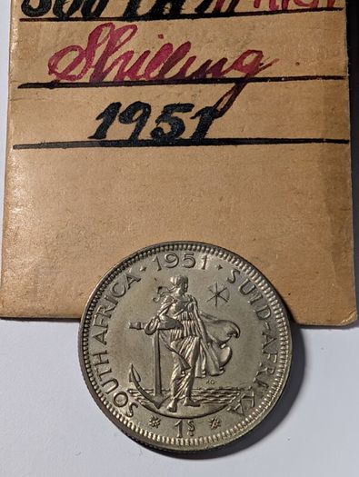 South Africa Silver Shilling 1951