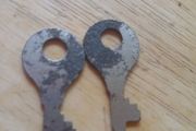 2 Vintage Miller Padlock Flat  Keys