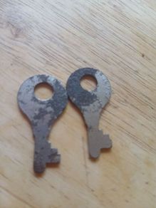 2 Vintage Miller Padlock Flat  Keys