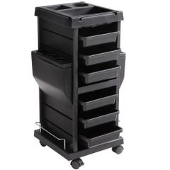 Ultimate Salon Trolley Cart, Lockable Beauty Salon Cart for Stylist with 6 Removable Drawers & Tool Holder, Plastic Hairdressing Rolling Cart with Lockable