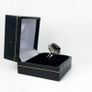 9ct Gold ring with a large sapphire and diamonds Image 4
