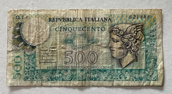 Italy 500 Lira 1976 Banknote