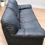 Black Leather Sofa & 2 Armchairs  FREE Delivery Image 5