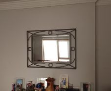 coffee table and mirror