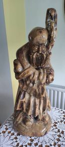 Antique Large Chinese Wooden Sculpture