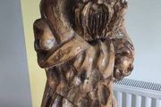 Antique Large Chinese Wooden Sculpture