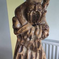Antique Large Chinese Wooden Sculpture