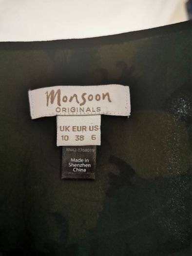 NEW - Monsoon 100% silk floral dress UK 12