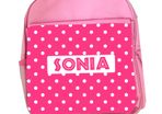 Personalized Large Pink School Backpack for Kids / back to school stationery
