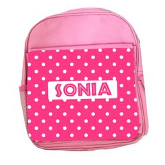 Personalized Large Pink School Backpack for Kids / back to school stationery