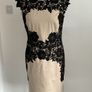 dress occasion brand comma size 12 beige with black lace Image 2