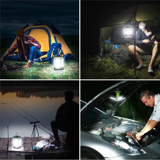Camping Lantern Rechargeable, 2000 Lumen Ultra Bright Camping Lights Lamp - 7 Light Modes, 60 LED Hanging Tent Lamp, 10+ Hrs Battery Life for Outdoor, Power Cuts, Emergency, Fishing, Hiking etc
