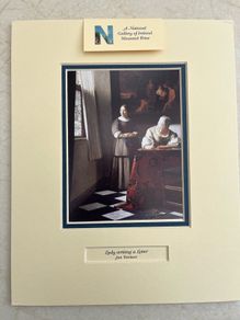 Lady writing a letter by Jan Vermeer print, brand new