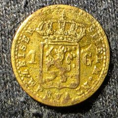 1 gulden william III koning der ner speelmunt Play coin Token