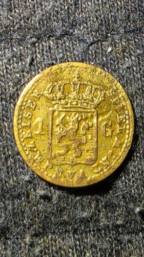 1 gulden william III koning der ner speelmunt Play coin Token