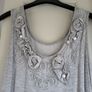 Italian Grey Sleeveless Embellished Tunic Dress with Matching Shrug Cardigan Image 3