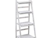 4-Tier Plant Stand White 43x33x113 cm Wood