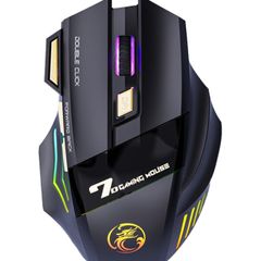 iMice Wireless Gaming mouse LED Gaming Optical Mouse black 3200 DPI rechargeable