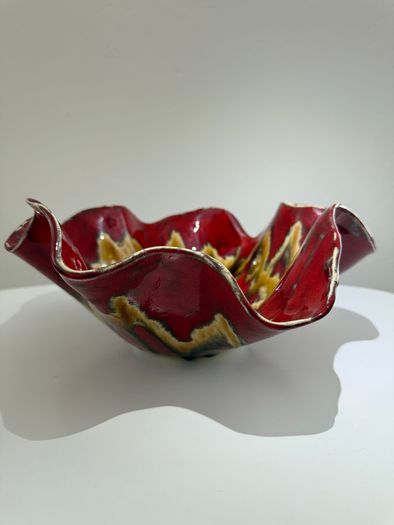 Large Vintage Vallauris Style Studio Pottery Bowl