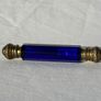 Victorian Bristol Blue Double Ended Scent Bottle - Perfume & Smelling Salts c1880 Image 3