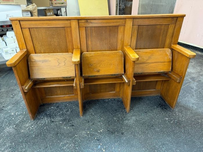 3 Seat Oak Church Pew
