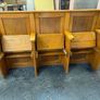 3 Seat Oak Church Pew Image 2