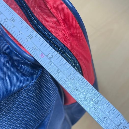 Adidas Duffle Bag - Blue Red Gym Travel Sports - Spell Out - 90s