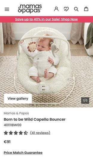 Mamas & papas Capella  Bouncer