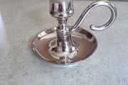 silver plated candlesticks / vintage silver plated zinc candlesticks.
