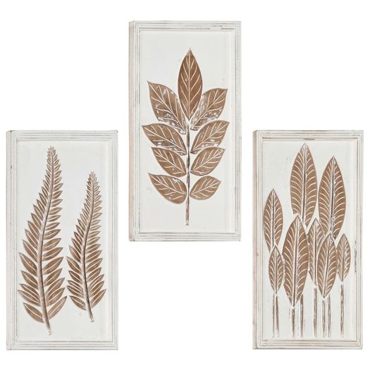 Hand-Carved Wall Panels 3 pcs MDF 40x60x1.5 cm