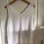 Ladies white double v embroidered top Image 3