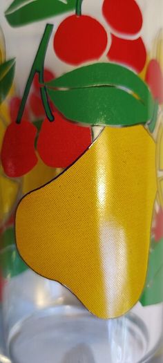 Vintage 1960's fruit print glasses and jug.