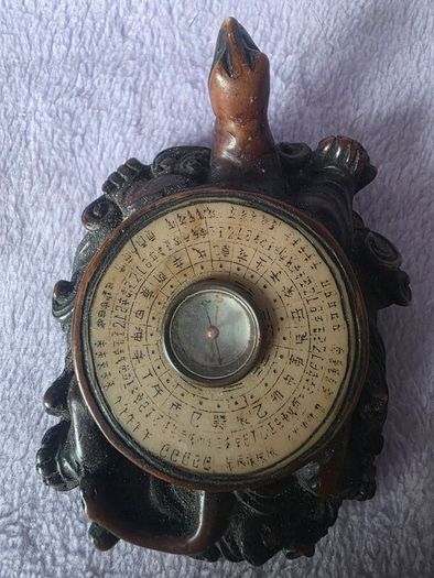 Vintage Chinese Feng Shui Turtle Compass