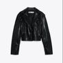 Faux leather cropped suit set Image 3