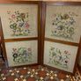 Edwardian mahogany-framed room divider screen with embroidered panels. Image 3
