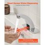 Touchless Bathroom Sink Faucet, Automatic Motion Sensor Restroom Toilet Faucet Cold Water with Hole Cover Plate, Battery Operated for 9.5 mm Image 2
