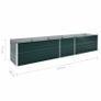 Garden Raised Bed Galvanised Steel 400x80x77 cm Green Image 6