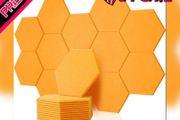 12 Pack High Density Hexagon Acoustic Panels,Acoustic Foam Panels 30 x 26 x1 cm Beveled Edge Tiles Sound Proof Padding for Recording Room,Offices,Home and Wall Decoration MULTIPLE COLOURS AVAILABLE (FREE POSTAGE)