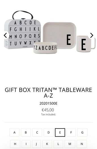 Children Tableware set-  set Design Letters