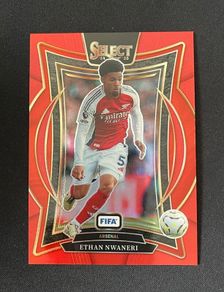Ethan Nwaneri 2024-25 Panini Select FIFA Red Prizm #12 Arsenal