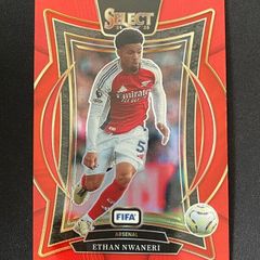 Ethan Nwaneri 2024-25 Panini Select FIFA Red Prizm #12 Arsenal