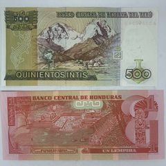 Peru & Honduras banknotes crisp uncirculated